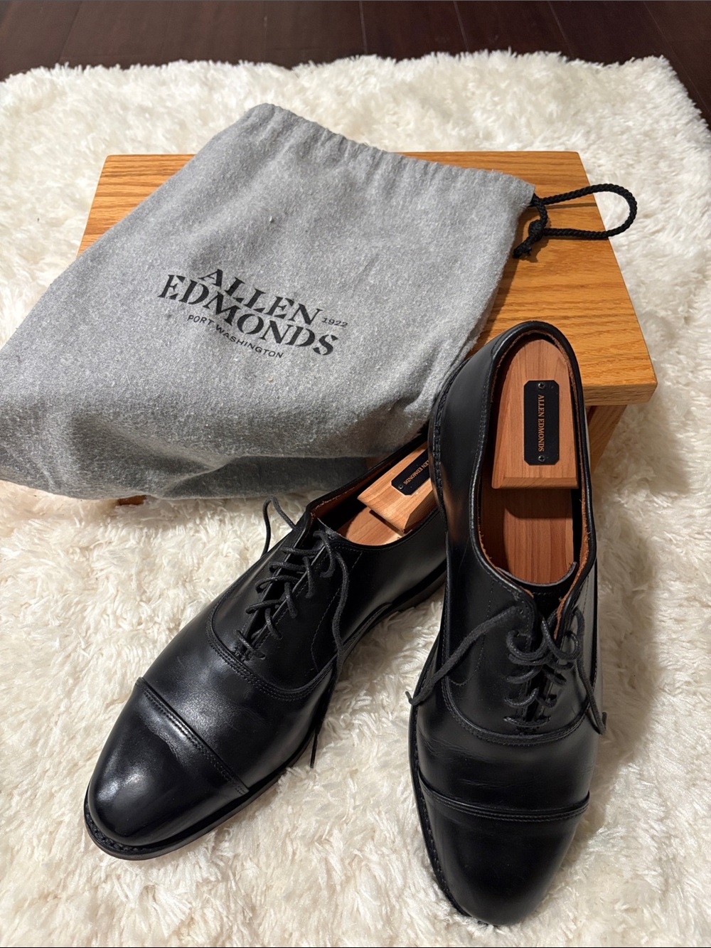 Allen Edmonds Park Avenue Black Calf Leather, Size 9D